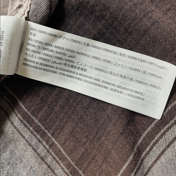 Abercrombie & Fitch Soft AF Dark Brown Plaid Shirt - Picture 8 of 8